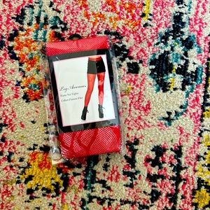 Leg Avenue Red Flame Fishnet Tights